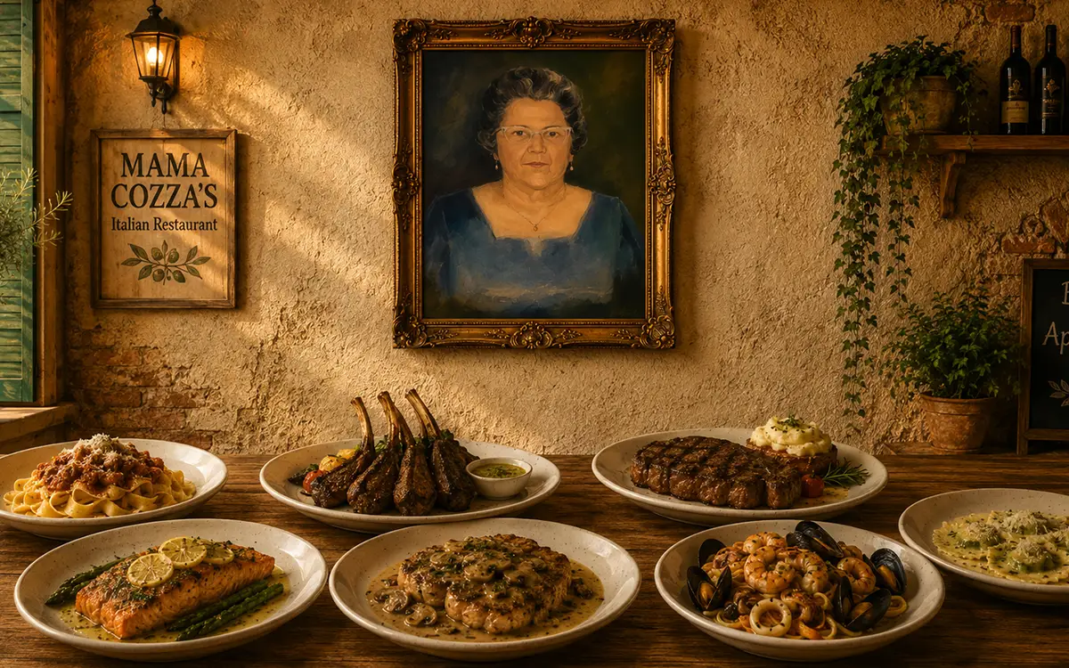 Signature dishes served at Mama Cozza's